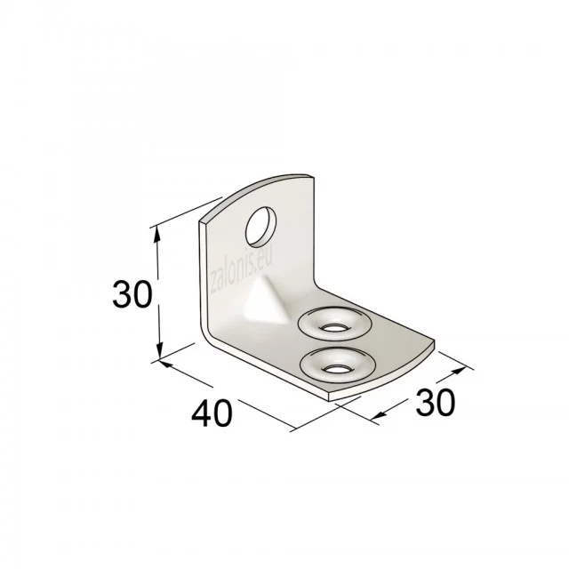 ΓΩΝΙΑ 40x30x30 ΣΤΟΠ ΡΟΛΩΝ / ΛΕΥΚΟ